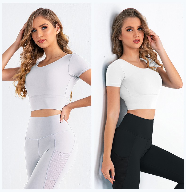  Sexy Workout Outfits for Women, Yoga Short Sleeve T